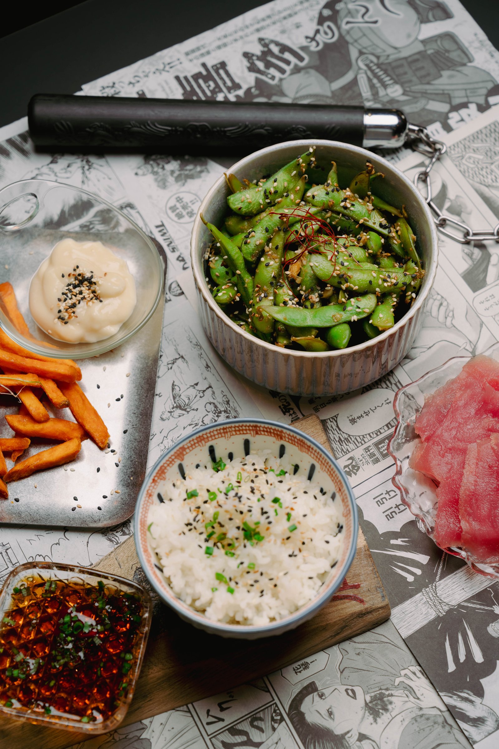 Okashi snacks at Ondori - traditional Japanese appetizers